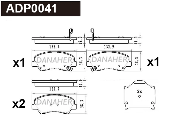Brake Pad Set, disc brake (ADP0041)