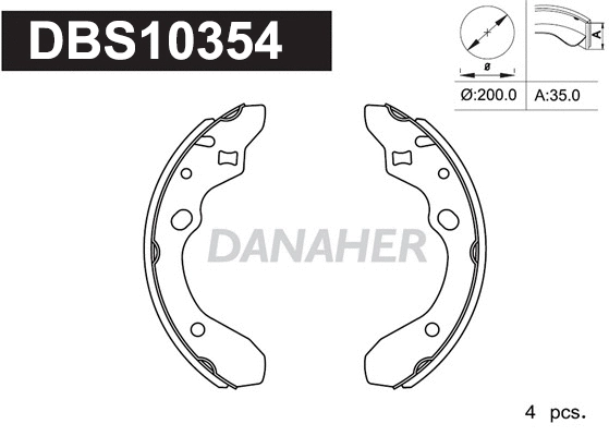 Brake Shoe Set (DBS10354)