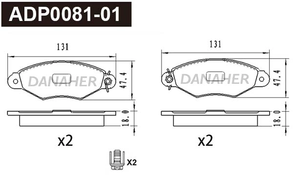 Brake Pad Set, disc brake (ADP0081-01)