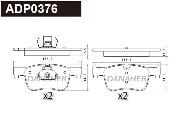 Brake Pad Set, disc brake (ADP0376)