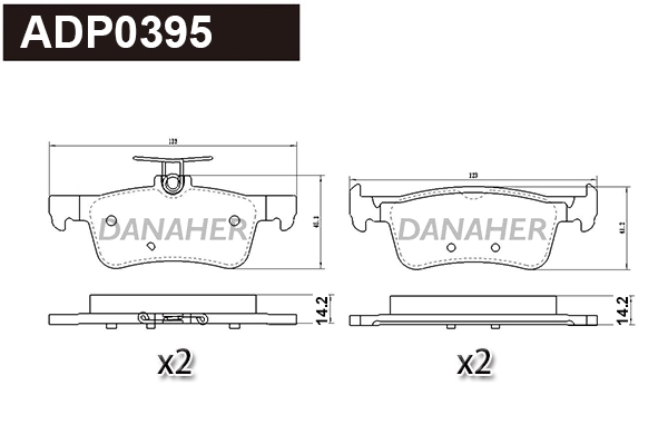Brake Pad Set, disc brake (ADP0395)