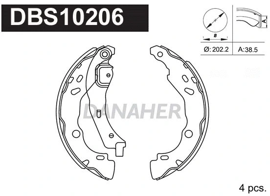 Brake Shoe Set (DBS10206)