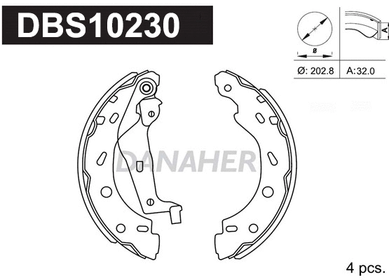 Brake Shoe Set (DBS10230)