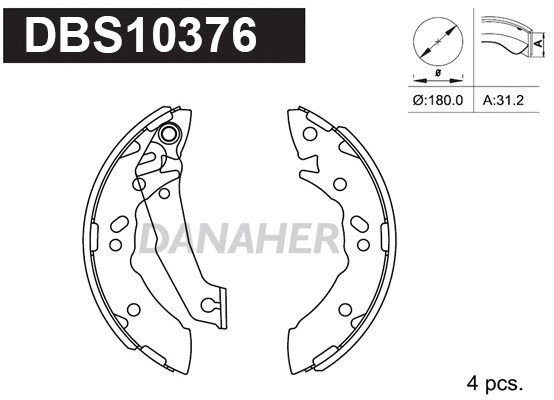 Brake Shoe Set (DBS10376)