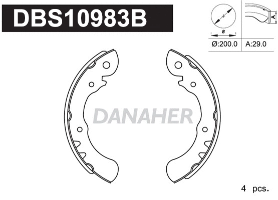 Brake Shoe Set (DBS10983B)