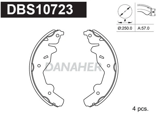 Brake Shoe Set (DBS10723)