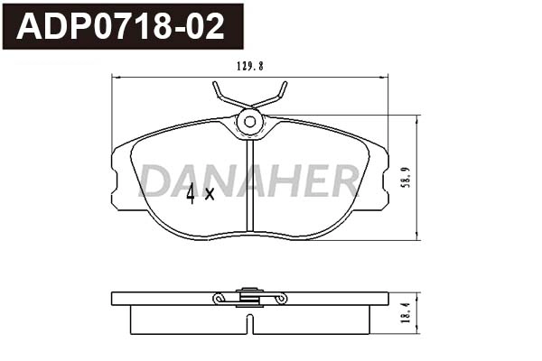 Brake Pad Set, disc brake (ADP0718-02)