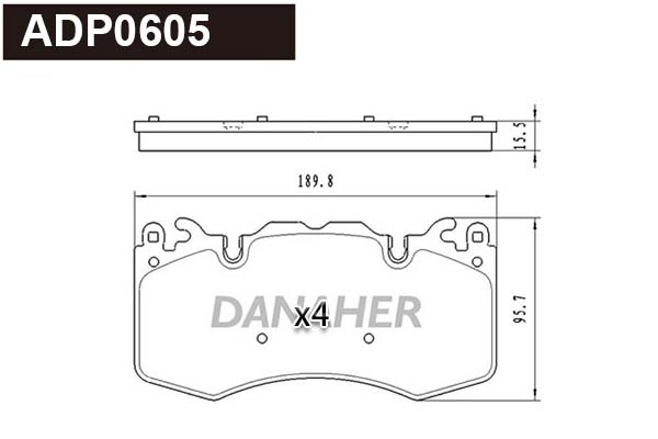 Brake Pad Set, disc brake (ADP0605)