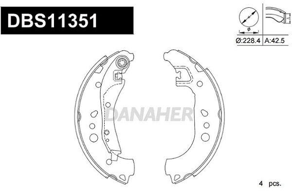 Brake Shoe Set (DBS11351)