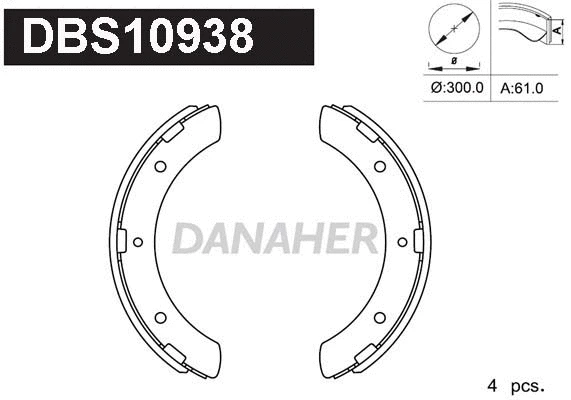 Brake Shoe Set (DBS10938)