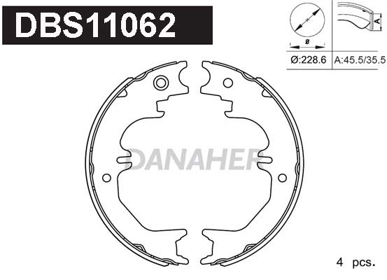 Brake Shoe Set, parking brake (DBS11062)