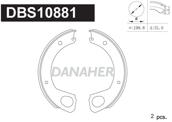 Brake Shoe Set, parking brake (DBS10881)