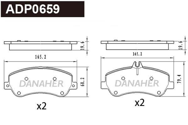 Brake Pad Set, disc brake (ADP0659)