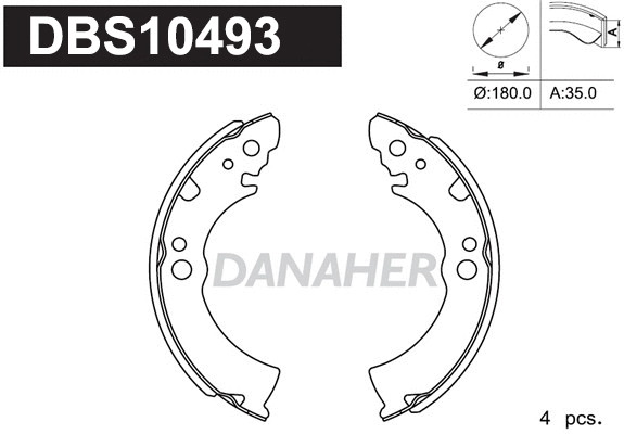 Brake Shoe Set (DBS10493)
