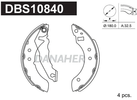 Brake Shoe Set (DBS10840)
