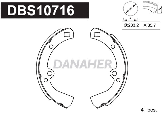Brake Shoe Set (DBS10716)