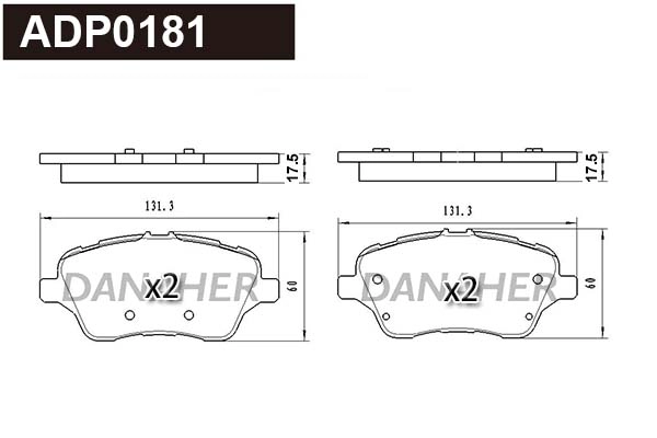 Brake Pad Set, disc brake (ADP0181)