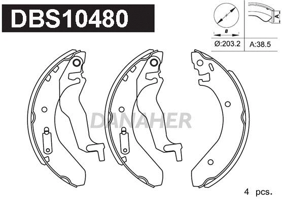 Brake Shoe Set (DBS10480)