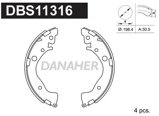 Brake Shoe Set (DBS11316)