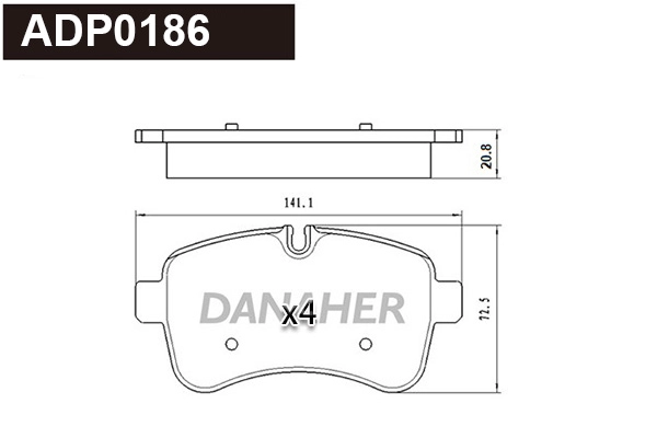 Brake Pad Set, disc brake (ADP0186)