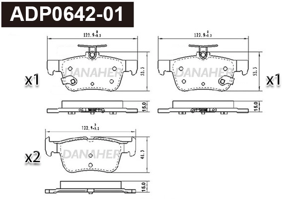 Brake Pad Set, disc brake (ADP0642-01)