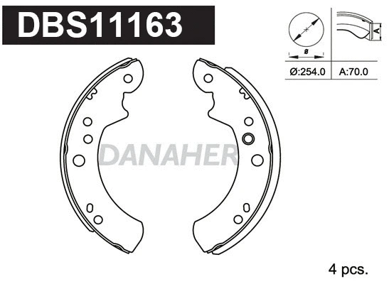 Brake Shoe Set (DBS11163)