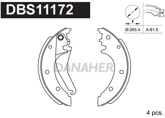 Brake Shoe Set (DBS11172)
