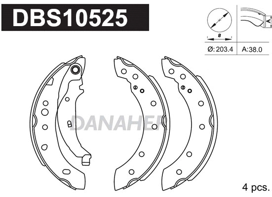 Brake Shoe Set (DBS10525)