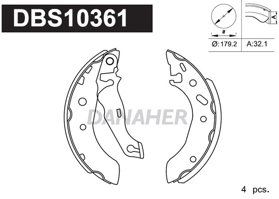 Brake Shoe Set (DBS10361)