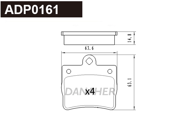 Brake Pad Set, disc brake (ADP0161)