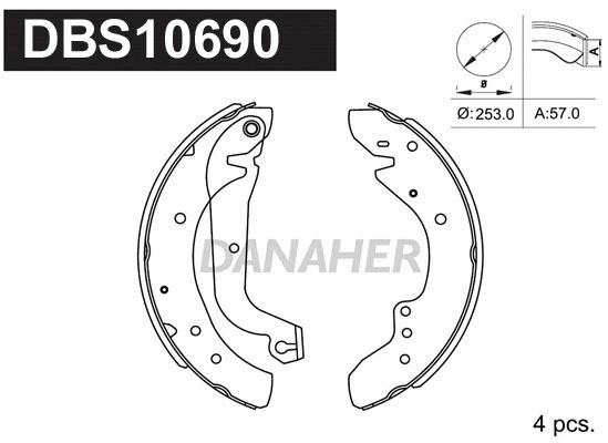 Brake Shoe Set (DBS10690)