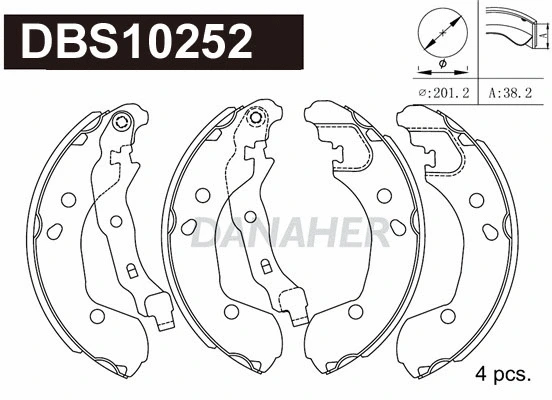 Brake Shoe Set (DBS10252)