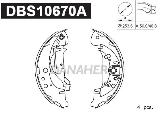 Brake Shoe Set (DBS10670A)