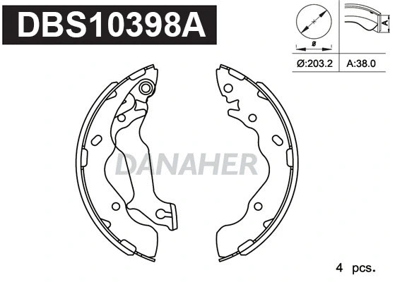Brake Shoe Set (DBS10398A)