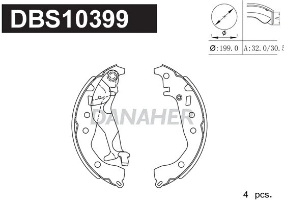 Brake Shoe Set (DBS10399)