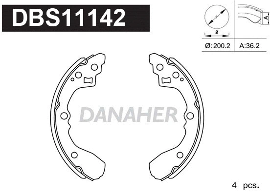 Brake Shoe Set (DBS11142)