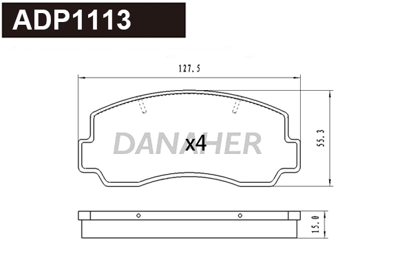 Brake Pad Set, disc brake (ADP1113)