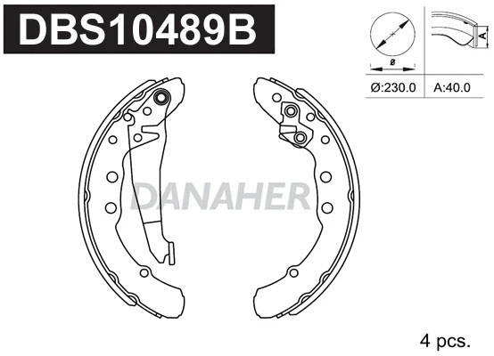 Brake Shoe Set (DBS10489B)