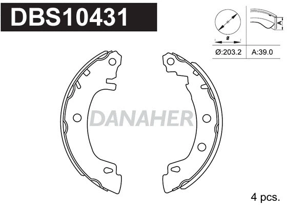 Brake Shoe Set (DBS10431)