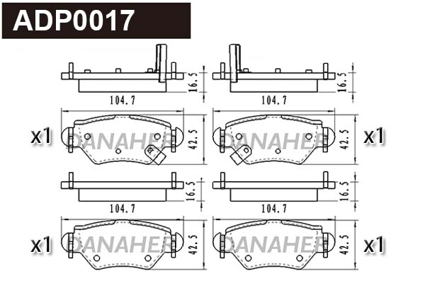 Brake Pad Set, disc brake (ADP0017)