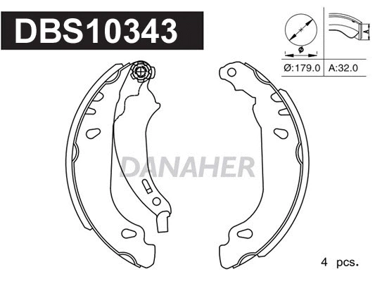 Brake Shoe Set (DBS10343)