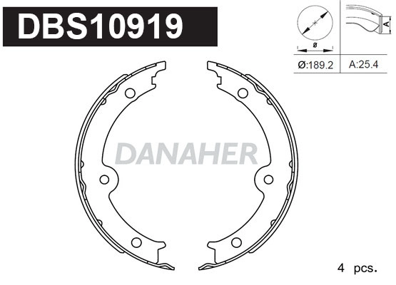 Brake Shoe Set, parking brake (DBS10919)