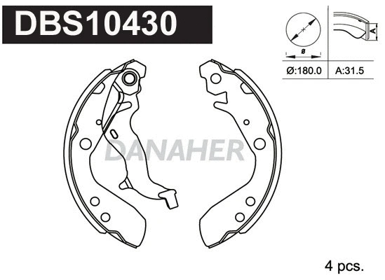 Brake Shoe Set (DBS10430)