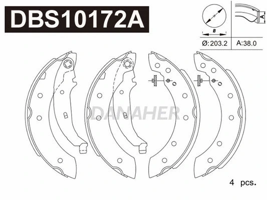Brake Shoe Set (DBS10172A)