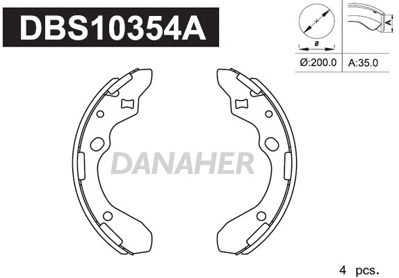 Brake Shoe Set (DBS10354A)
