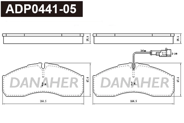 Brake Pad Set, disc brake (ADP0441-05)