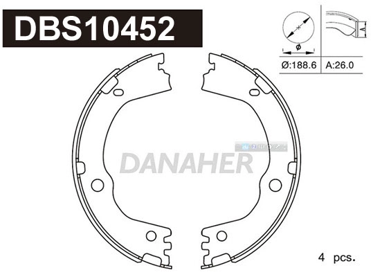 Brake Shoe Set, parking brake (DBS10452)