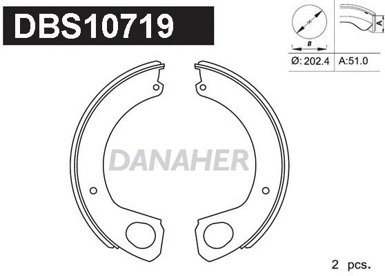 Brake Shoe Set, parking brake (DBS10719)