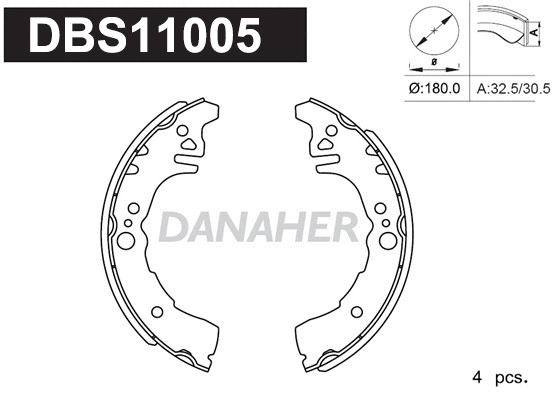 Brake Shoe Set (DBS11005)