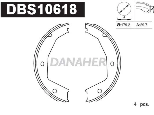 Brake Shoe Set, parking brake (DBS10618)